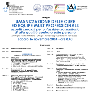 locandina umanizzazione dele cure